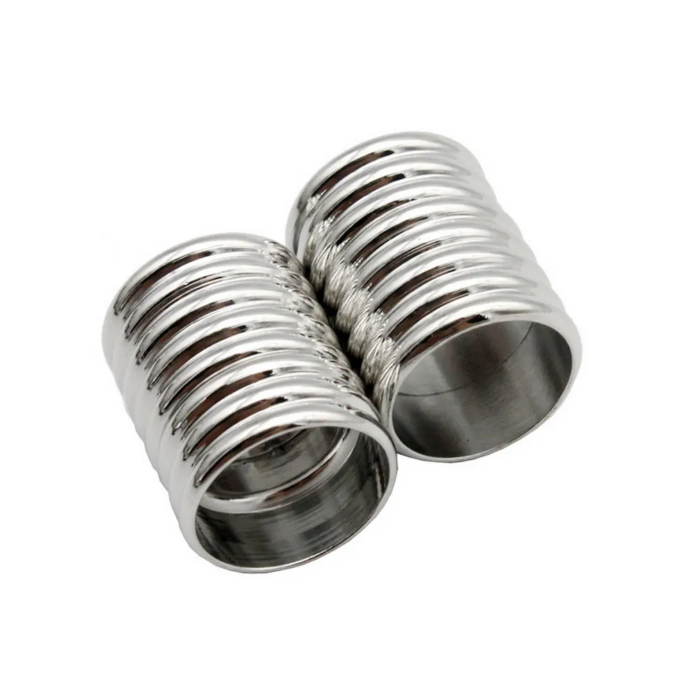 10 Pieces Screw Circles Silver 12mm Round Hole Cylinder  Magnetic Clasps Clip End Cord Glue In Jewelry Making Opening