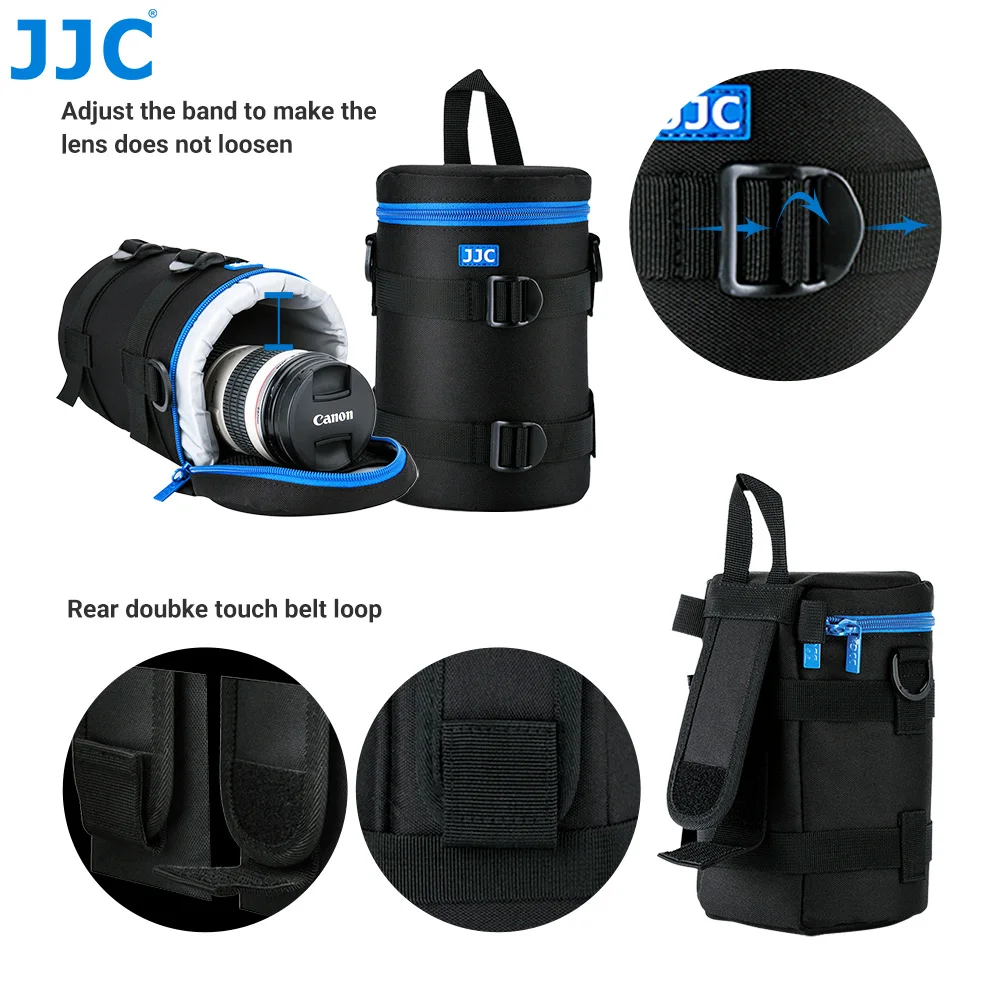 JJC Camera Lens Case Pouch Bag for DSLR Mirrorless Camera Lens Fit for Nikon Sony Olympus Panasonic Fuji Lens Protective Bag