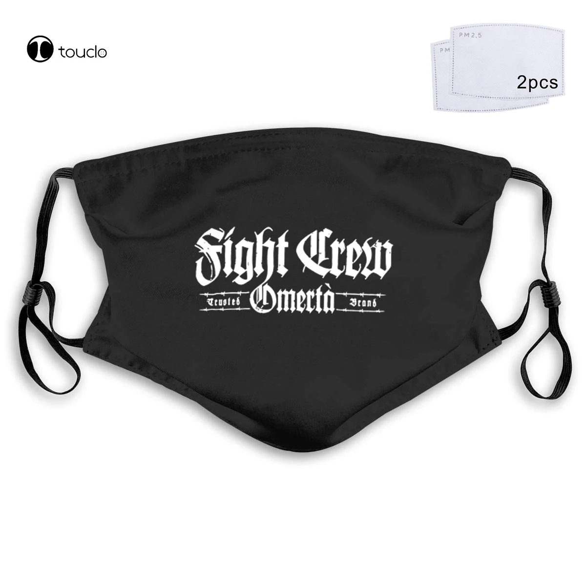 Fight Crew Tattoo Biker Rocker Bad Boys Streetwear Fighter Face Mask Filter Pocket Cloth Reusable Washable