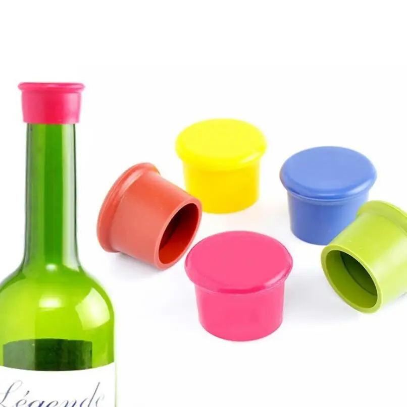 

Reusable Silicone Wine Beer Bottle Cap Stopper Home Kitchen Bar Tools Drink Saver