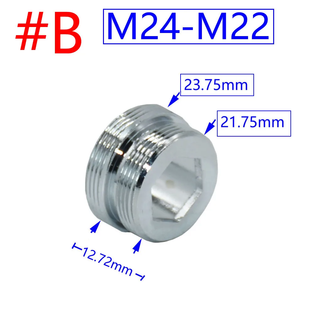 Conector macho hembra de latón para grifo, accesorio de cobre, M16, M17, M18, M19, M20, M22, M24, M28, M32, 1/2\