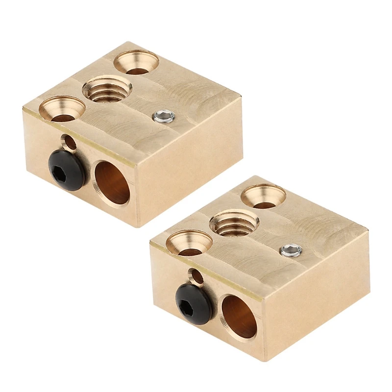 High Temperature CR-10 Brass Heater Block All Metal Hotend Extruder Heatblock for CR10/E3D V6 3D Printer