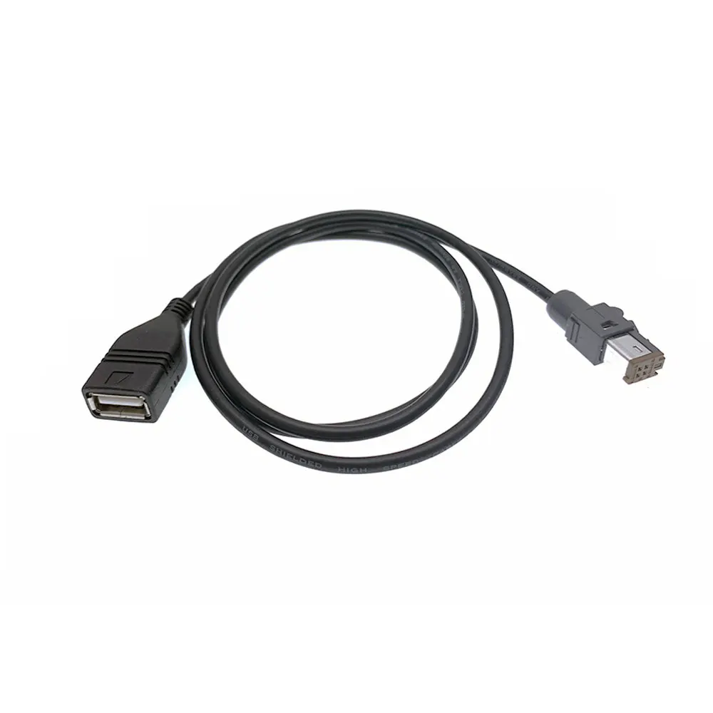 Cable de datos multimedia Usb para coche Suzuki, adaptador de enchufe de 4 pines personalizado a interfaz USB estándar, cable de extensión de línea