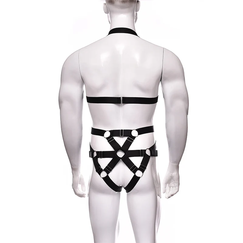 Fetish Gay Sexy Lingerie Men Body Harness Male Suspenders Jockstrap Underwea Bondage Chest Rope Thong Bodysuit Costume