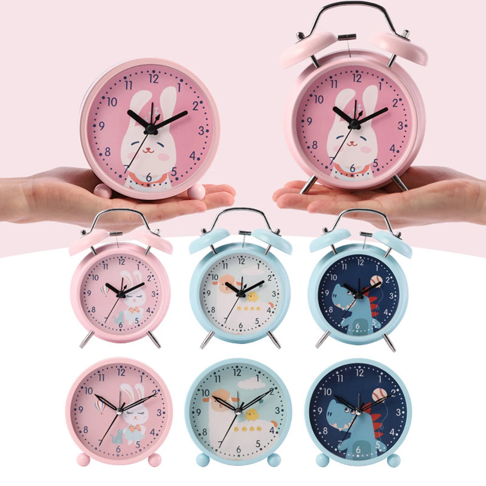 

Silent Small Cartoon Children Alarm Clock Child Girl Cute Night Light Alarm Clock Modern Creative Bedroom Wecker Home Decor Gift