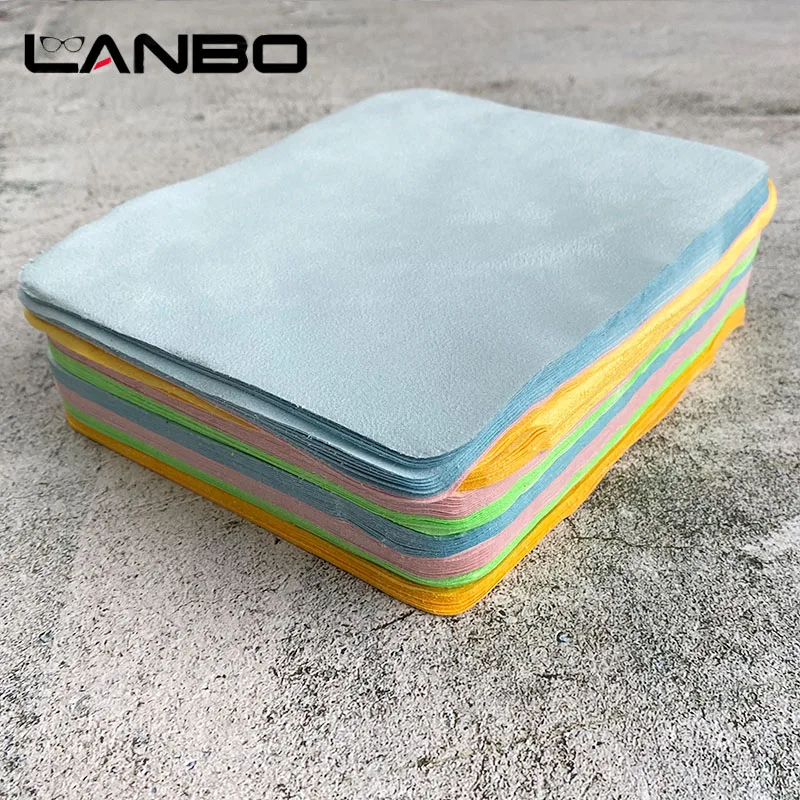 100 sztuk okulary Chamois środek do czyszczenia okularów 145*175mm zamszowa ściereczka do czyszczenia okularów z mikrofibry do obiektywu chusteczki do czyszczenia ekranu telefonu