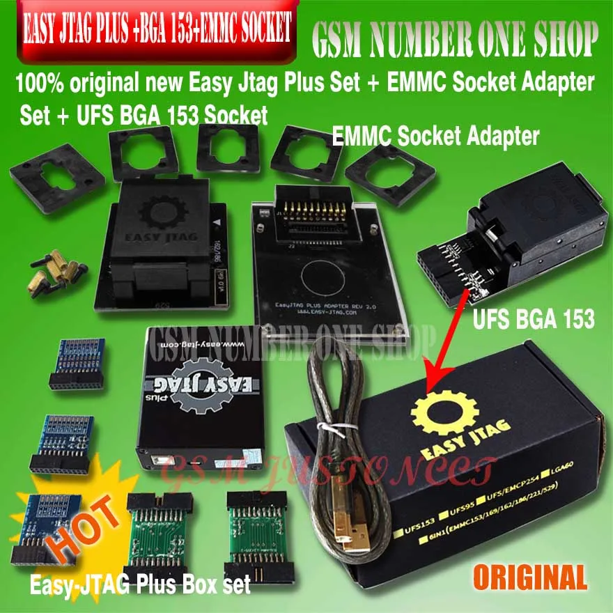 2024 original new Z3X-Easy Jtag Plus EMMC Socket + Easy-Jtag Plus UFS BGA-153 Socket Adapter