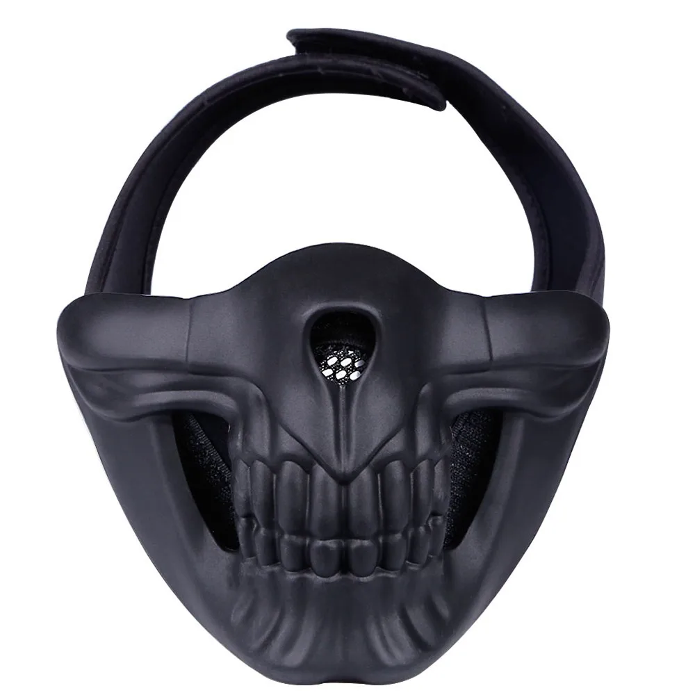 Halloween CS Tactical Half-face Skeleton Protective Mask Chief Military Fans Outdoor Riding Horror Ghost Face Mask