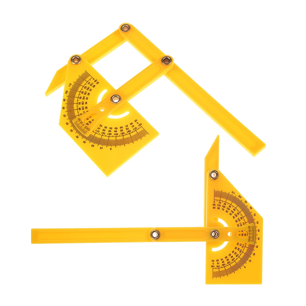 Angle Ruler Protractor Corner Angle Finder Carpentry Tools 0° To 180° Protractors For Woodworking Plastic Angles Conveyor Tool