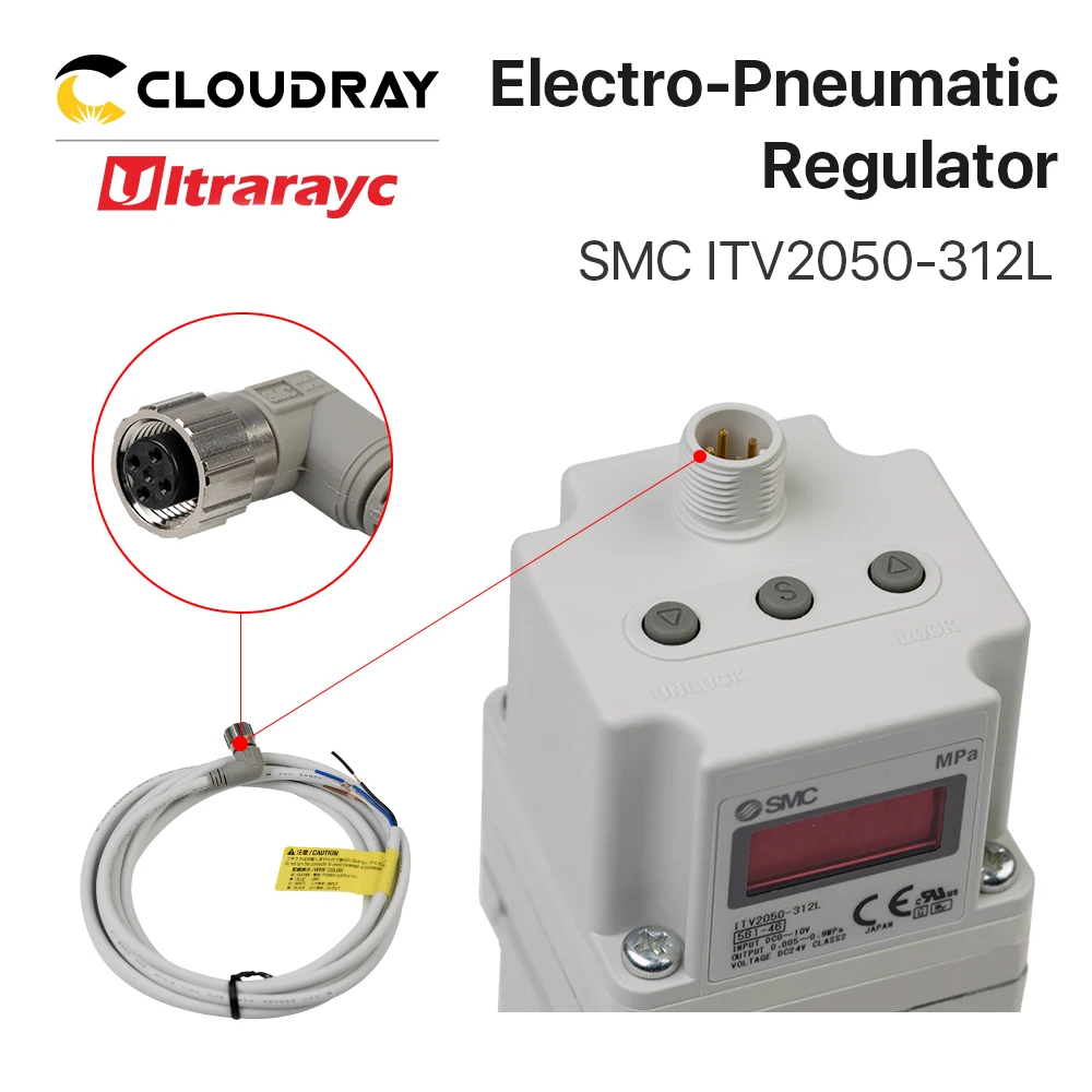 Ultrarayc-regulador electroneumático, equipo neumático de ITV2050-312L, Control de presión de aire para máquina de corte de Metal con láser de fibra