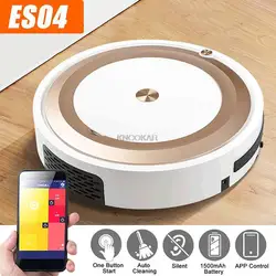 ES04-Robot aspirador inteligente para el hogar, aspiradora con Control remoto por aplicación de teléfono móvil, eliminación automática de polvo, barredora de limpieza