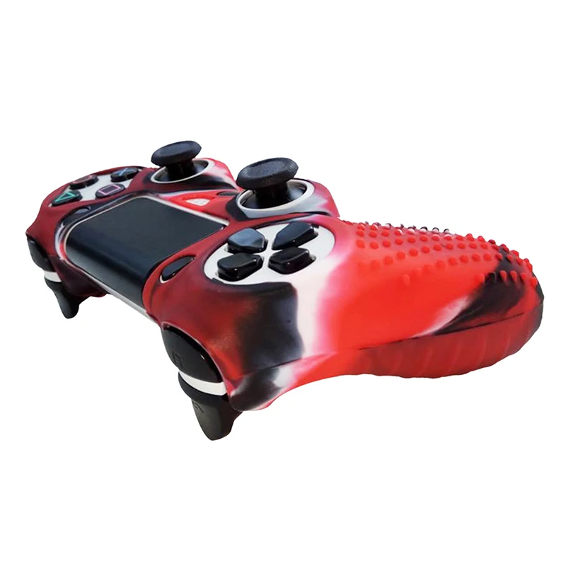 1Pcs Camouflage Silicone Rubber Skin Grip Cover Case for PS4 PlayStation 4 Controller 7.09x4.33inch