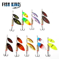 FISH KING Spinner Bait 30 Colours With Treble Hooks Arttificial Bass Bait Fishing Lure Fishing Accessories Wholesale