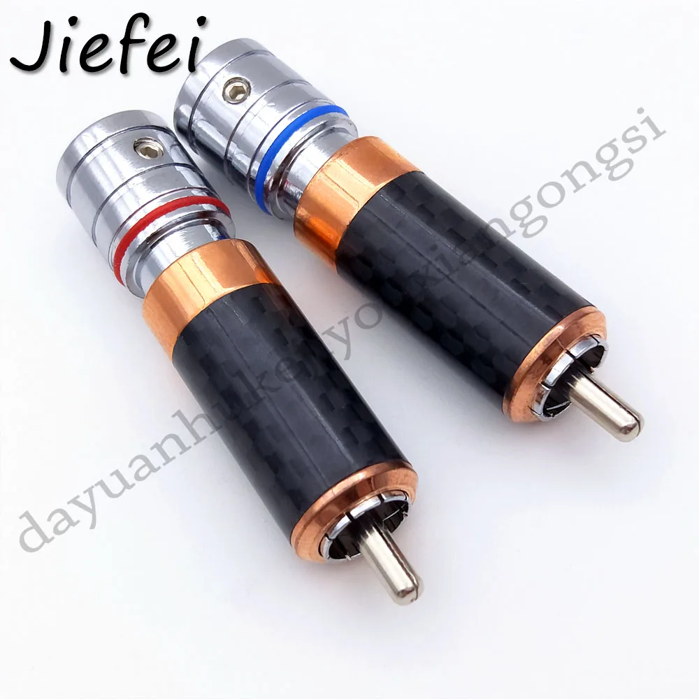 

20 lot high quality Copper Rhodium Plated Carbon Fiber RCA Plug Solder ADAPTER Selling