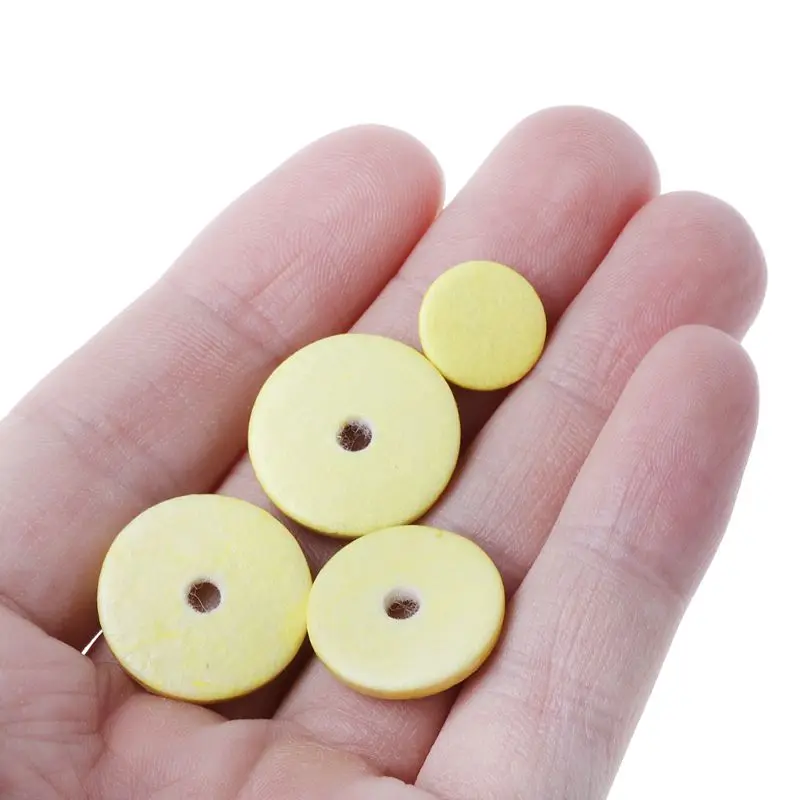 16pcs Flute Leather Pad Music Woodwind Pads Repair Yellow Instrument Accessory Y51D