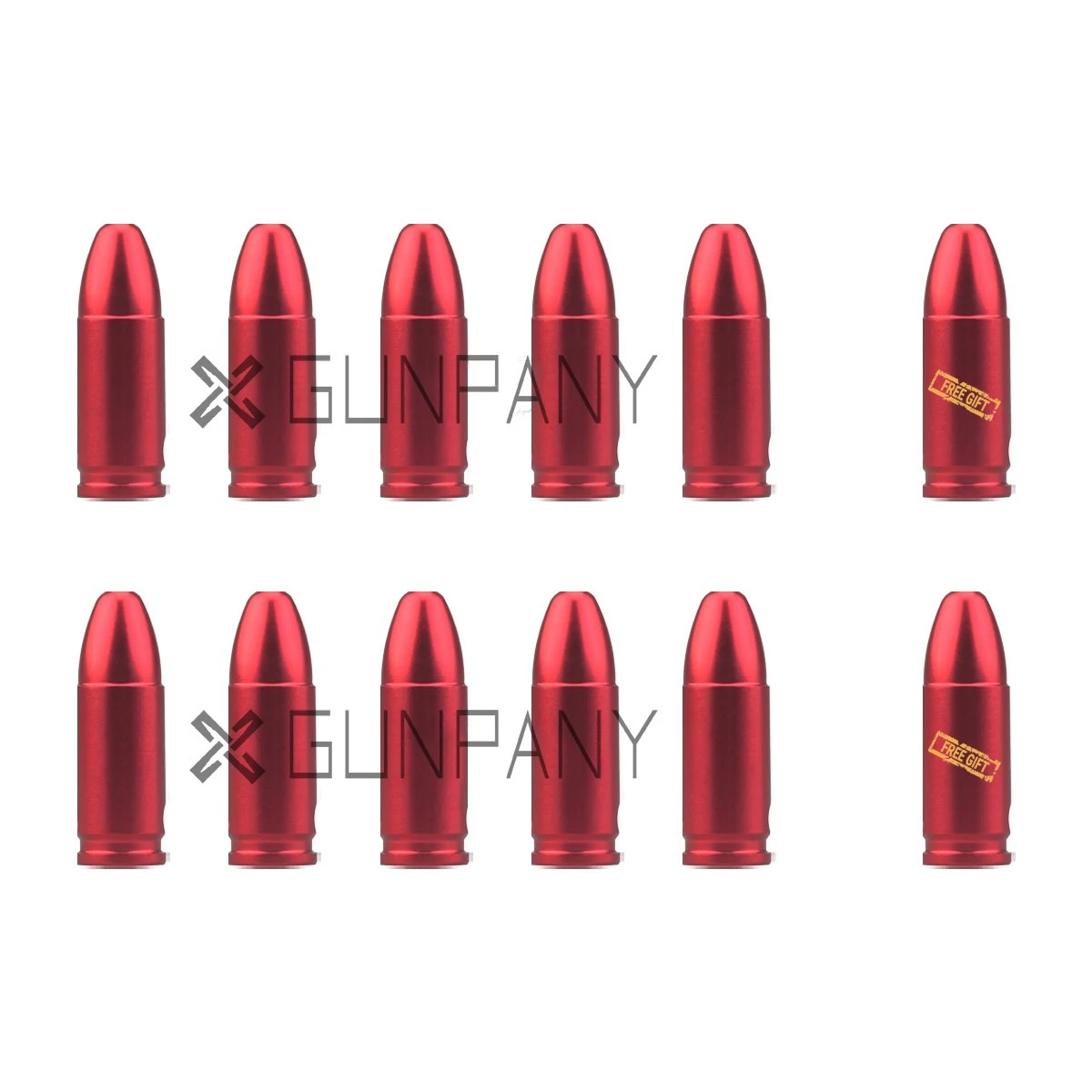 Vector Optics Gunpany 6/12 Pack 9mm Snap Cap Pistol Dry Firing Fake Cartridge For Gunsmithing Training
