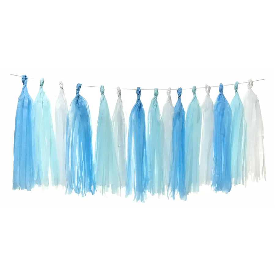 10 Pieces Mixed DIY Tissue Paper Tassel Garland for Wedding Kids Unicorn Birthday Party Decorations Baby Shower Favors Supplies