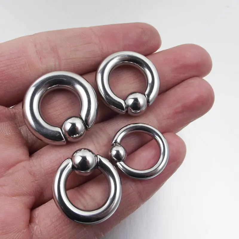 SaYao Big Ball Stainless Steel Captive Hoop Rings BCR Eyebrow Tragus Ear Piercing Nose Closure PA Ring Nipple Body Jewelry