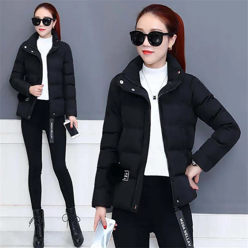 2020 New Winter Women Coat Parkas Short Jacket Casual Cotton Padded Parkas Coat Thicken Warm Female Jacket Outerwear Plus Size