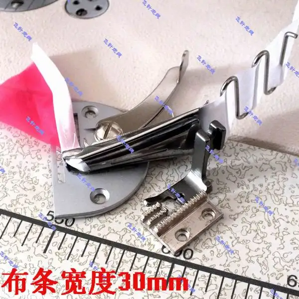 Industry sewing machine accessories flat thin pull cylinder for wrapping cloth binding edge leading edge presser foot