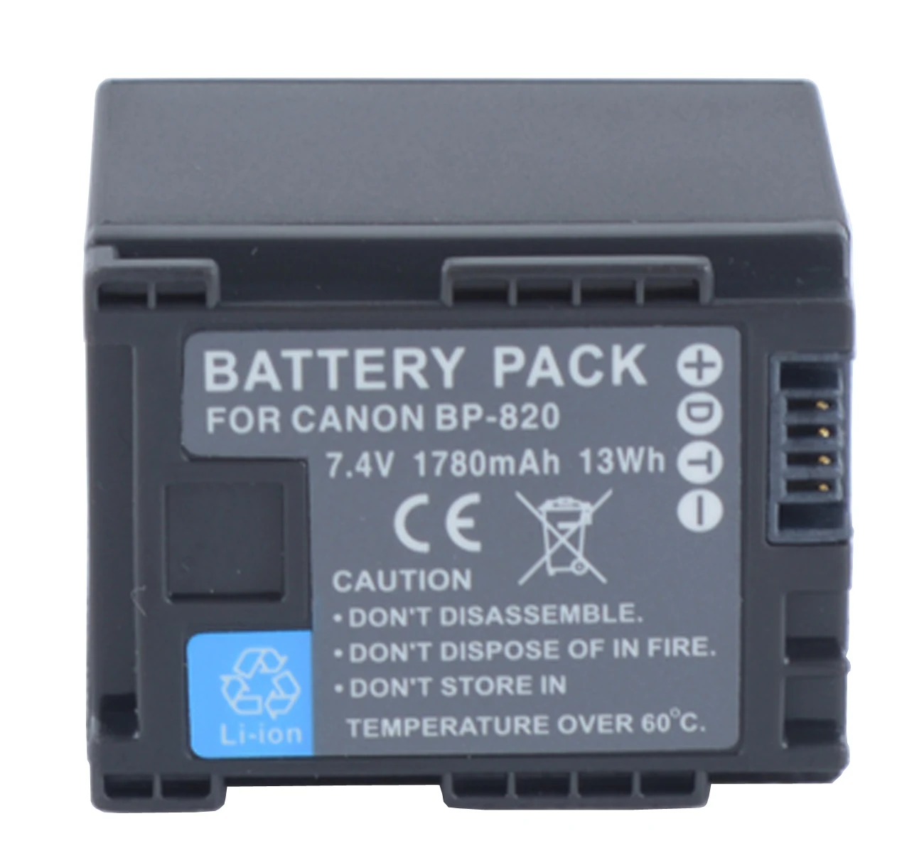 Rechargeable Lithium-ion Battery Pack for Canon BP-820, BP820, BP-828, BP828