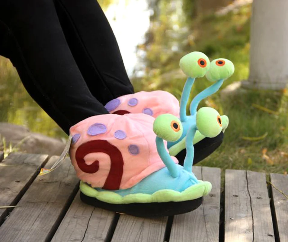 2024 Womens Girls Snail Slippers Home Warm Soft Plush Slipper Flats Pull On Mixed Colors Cute Winter Plus Full Size C809