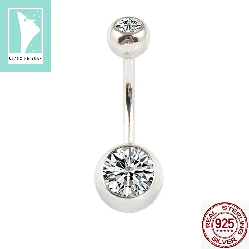 925 Silver Body Jewelry Piercing Belly Piercing Ombligo Navel  Women fashion