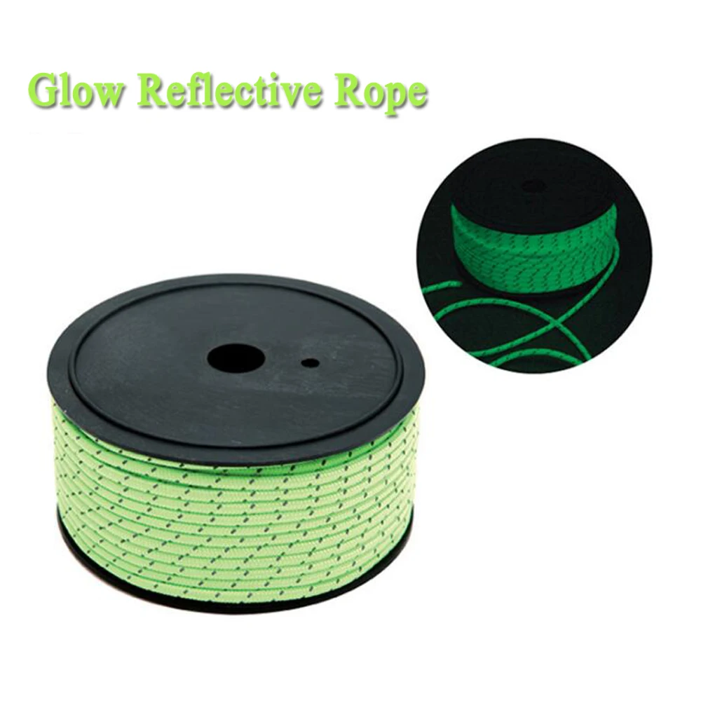 5mm Width Multifunctional Outdoor Luminous Umbrella Rope Reflective Survival Rescue Camping Cord