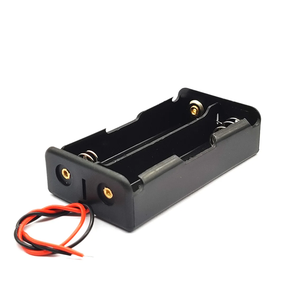 2X18650 Battery Holder Mobile Battery Clip 18650 Battery Case Holder With Wire Leads DIY 3.7V