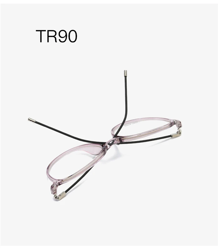 Dünnes Bein klarer Spiegel verschreibung pflicht ige Brille Frauen ultraleichte tr90 Student ovale Myopie Linse optische Brille 0-148-1/8 bis-4 – Detail 1