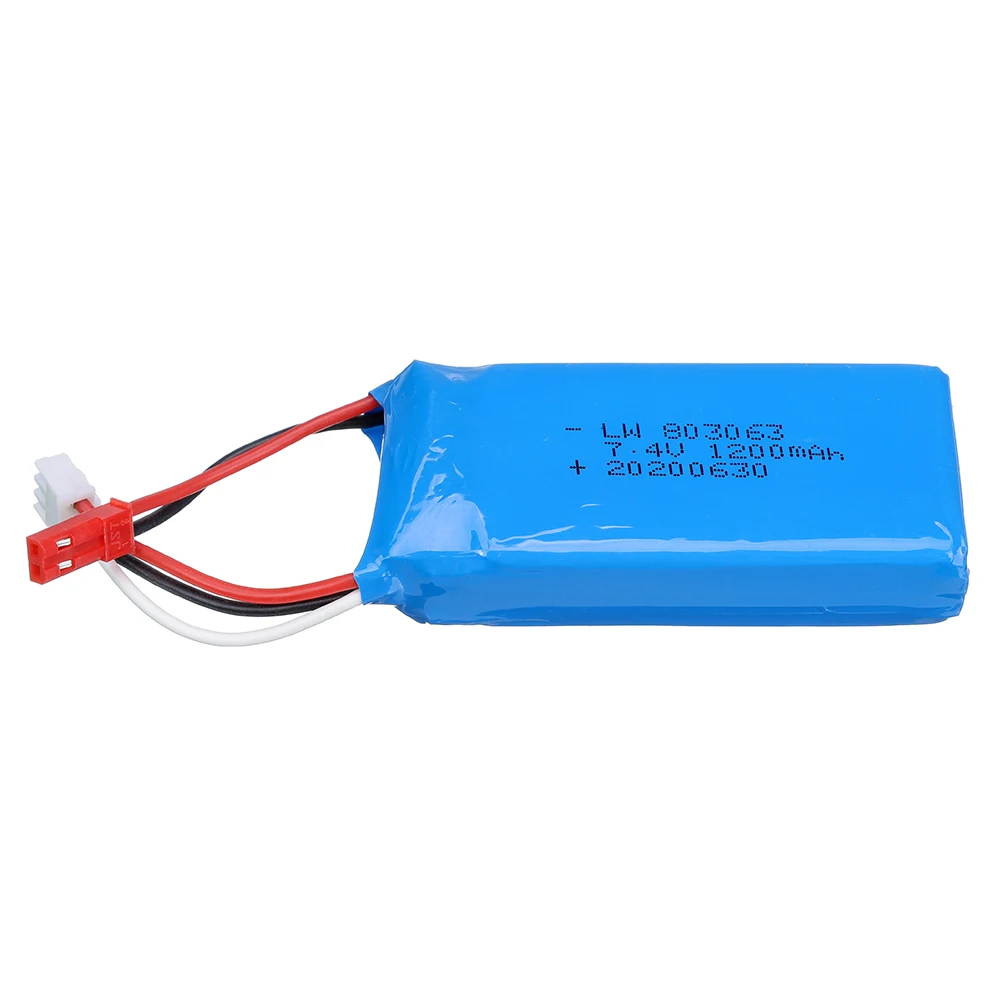 7.4v 1200mAh Lipo Battery For WLtoys V666 V262 V323 RC Car 2S battery For Yizhan Tarantula X6 H16 MJX X101 X102h RC Drone 803063