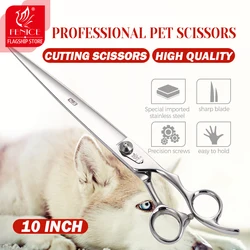 Fenice 10 Inch Professional Dog Grooming Cutting Shears Japan 440C Straight Scissors Pet  Accesories Groomer Tools