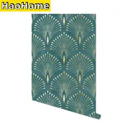 Dark Green Geometric Self Adhesive Wallpaper Modern Nordic Solid Color Peel and Stick Wall Paper Removable Contact Paper