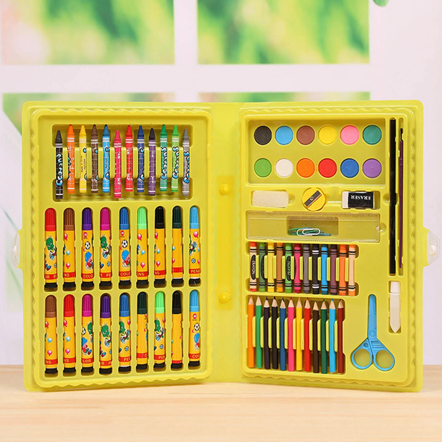 86pcs Children Kids Colored Pencil Artist Kit Painting Crayon Marker Pen Brush Drawing Tools Set Kindergarten Gifts Supplies