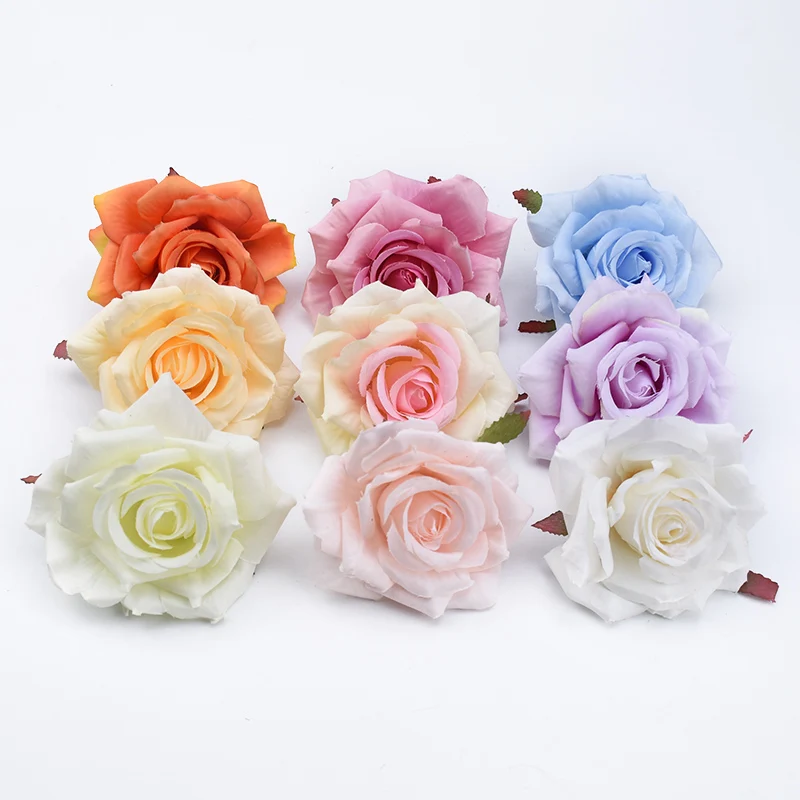 100 Stück Seidenrosen, Blumen, Wanddekoration, Badezimmer-Accessoires, Weihnachtsdekorationen für Zuhause, Hochzeit, Günstige Kunstpflanzen, Brautbrosche – Detail 1
