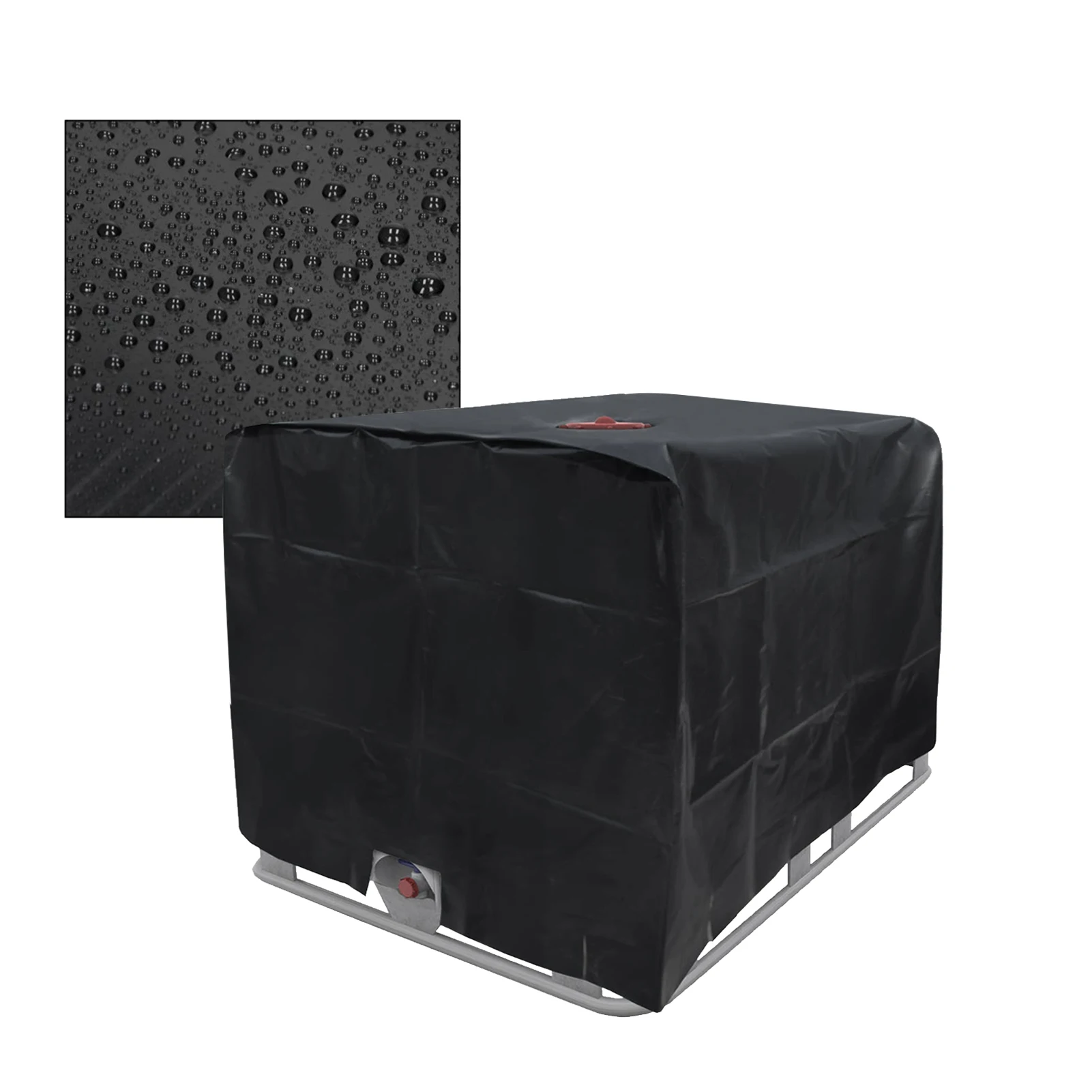 IBC Ton Barrel Accessories Balck Water Tank Cover 1000 Liter Container Aluminum Foil Waterproof Dustproof UV Cover 210D