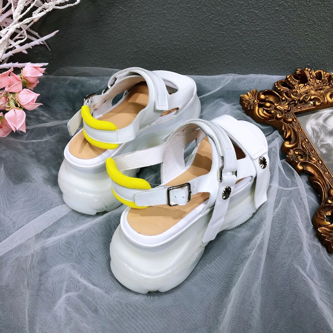 Summer Women Sandals Thick Soled Shoes Fashion Womans Lady Casual High Platform Shoes Outdoor Luxury Brand Unique Design Slides