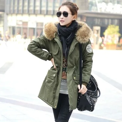 Women Parka Casual Outwear Autumn Winter Military Hooded Coat Winter Jacket Women Fur Coats Women's Winter Jacket And Coat QQ032