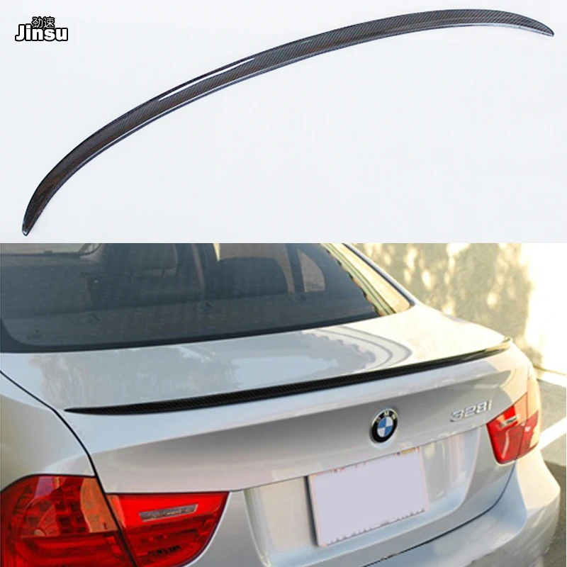 

For bmw 3 series 320i 325i 330i 335i 2005 - 2012 M3 style carbon fiber rear trunk spoiler lip E90 LCI M styling back wing