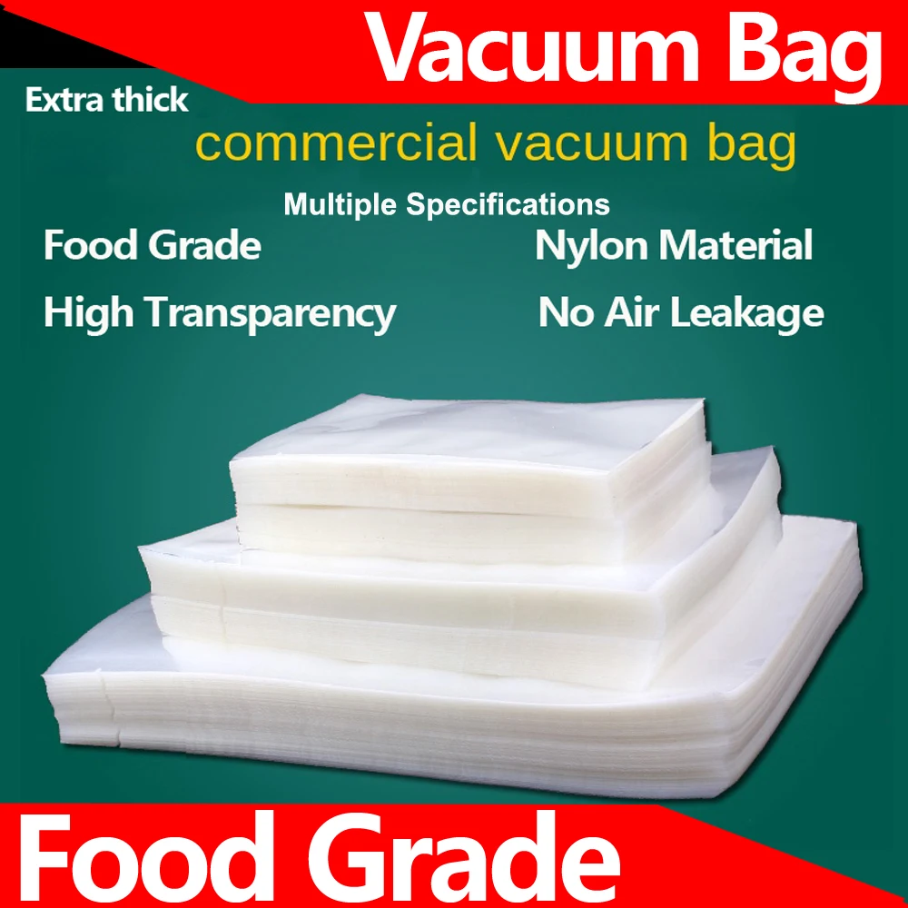 Vacuum Bag PE Vacuum Seal Bags Commercial Vacuum Bag Plastic Packaging Bag Smooth Surface Plastic Food Vacuum Sealer Bags