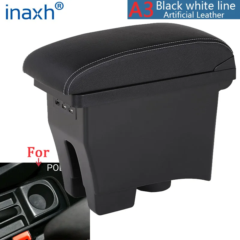 For Volkswagen POLO Armrest 2012-2018 New For VW POLO Mk5 6R Vento Car Armrest Box Center Storage Box Car Accessories Retrofit image 3