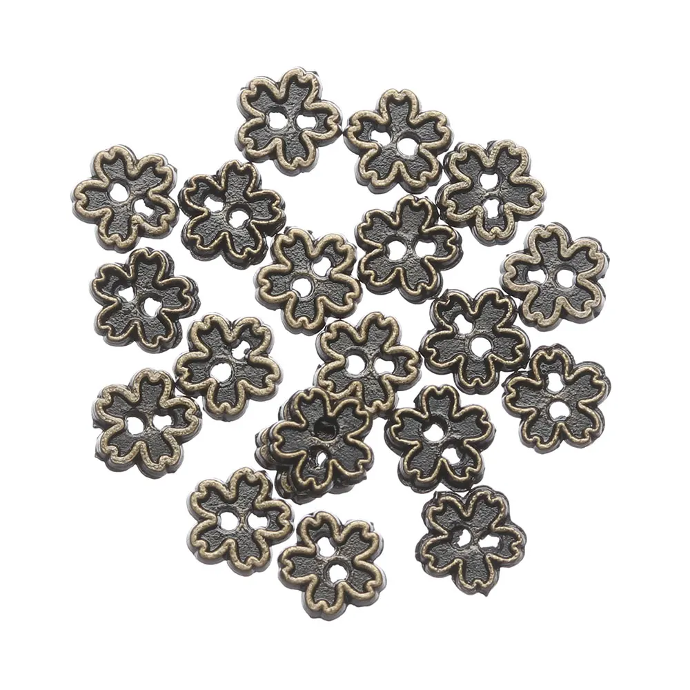20Pcs 4mm Mini Buttons Flower Shape Metal Buckle Doll Clothes Buckles DIY Sewing Material Dolls Clothing Accessorie