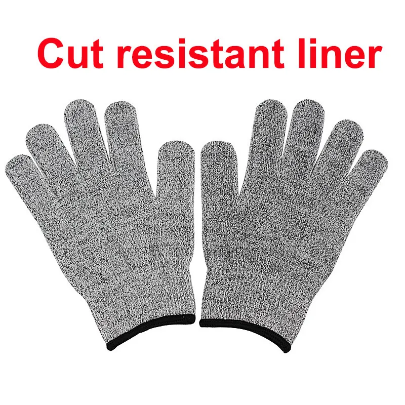 4Pieces /2Pairs Kitchen Work Safety Cut Resistant Gloves with Nylon HPPE Working Gloves, Cut Level 5p