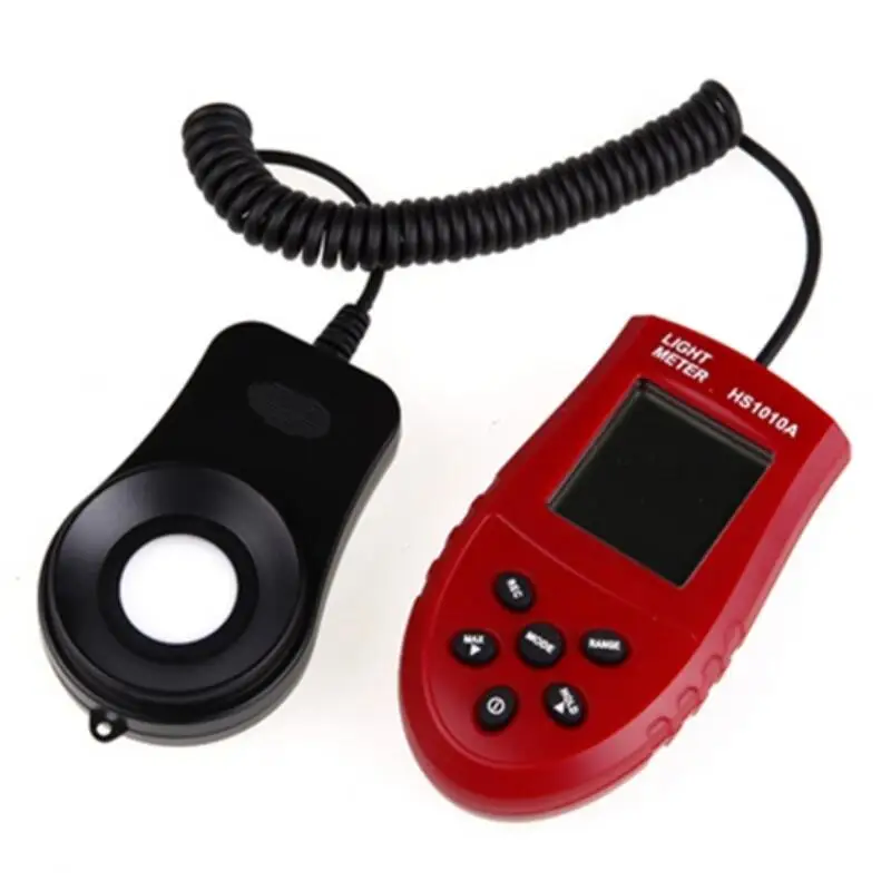 New 200,000 Lux Automatic HS1010A LCD Digital Split Light Luxmeter Tester Illumination Hand-Held Light Luminometer