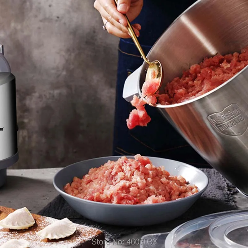 10L Commerciële Vleesmolen Roestvrij Staal Voedsel Crusher Grote Capaciteit Vulling Machine Mincer Keuken Chopper Voor Hotel Thuis