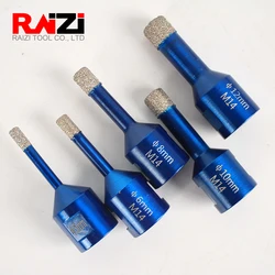 Raizi 2 Pcs Diamond Hole Drill Bits For Porcelain Ceramic Tile Granite Marble 5/6/8/10/12 mm vacuum brazed Drill Hole Saw Cutter