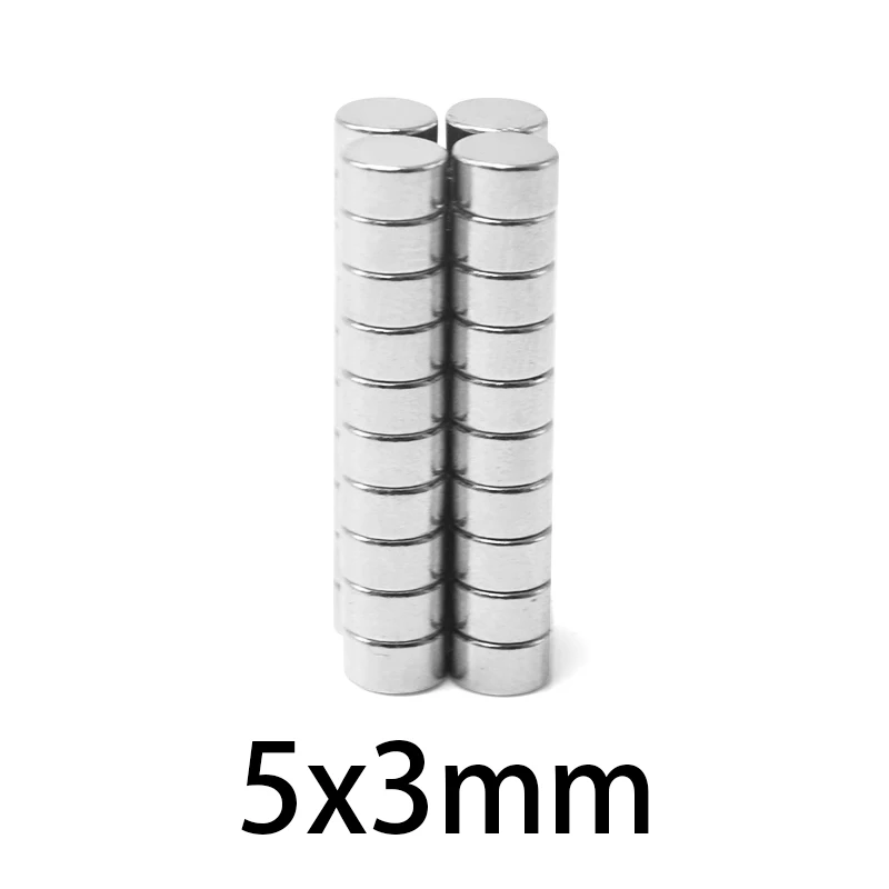 10-500pcs 5x3mm Small Round Powerful Magnet 5mmx3mm Sheet Neodymium Magnet 5*3mm Permanent NdFeB Strong Magnets 5*3