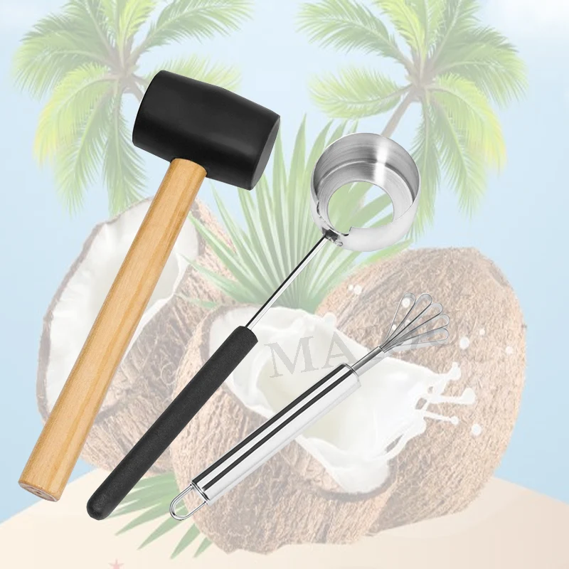 Stainless steel Opener shell Coconut Bottle Opener Coconut Tool Meat Open shell Coconut Artifact