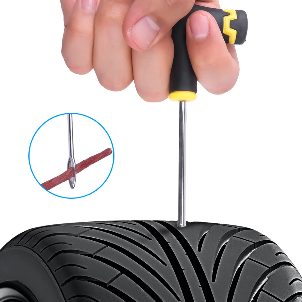 Car Tire Repair Kit Auto Bike Car Tire Tyre Cement Tool Auto Bike Tubeless Tire Tyre Puncture Plug Garage Car Accessories