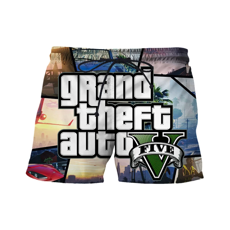 

Summer Anime GTA 5 Game Child Shorts 3D Print Kids Casual Boy Summer New Sport Leisure Fashion Hip hop Harajuku Style Shorts